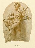 Apollo Seated, Playing His Viol-Bernadino India-Framed Giclee Print