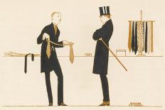 Gentleman Chooses a Tie to Purchase-Bernard Boutet De Monvel-Photographic Print