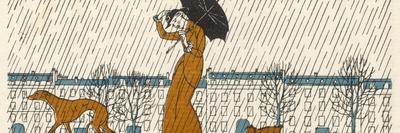 Rain or Fine Dogs Must be Taken for Their Walk-Bernard Boutet De Monvel-Framed Photographic Print