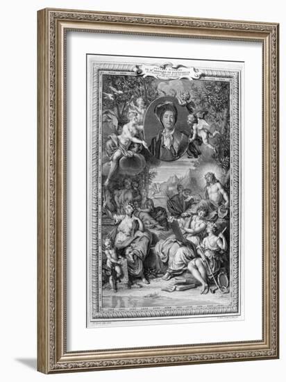 Bernard De Fontenelle, 1728-1729-Bernard Picart-Framed Giclee Print