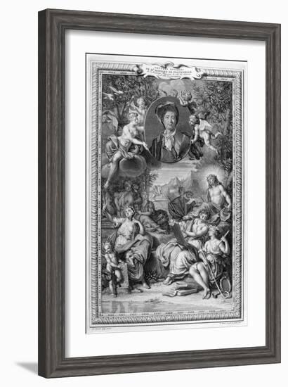 Bernard De Fontenelle, 1728-1729-Bernard Picart-Framed Giclee Print