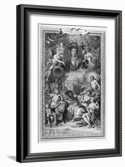 Bernard De Fontenelle, 1728-1729-Bernard Picart-Framed Giclee Print