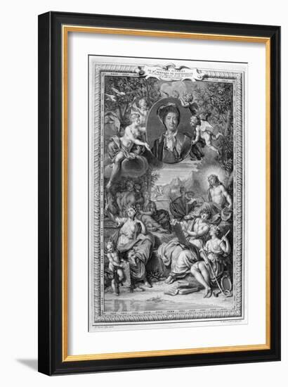 Bernard De Fontenelle, 1728-1729-Bernard Picart-Framed Giclee Print