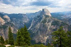 California, Yosemite National Park, Half Dome, North Dome and Mount Watkins-Bernard Friel-Photographic Print