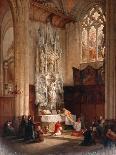 Interior Of The Church Of St Waudru, Mons-Bernard Neyt-Framed Premier Image Canvas