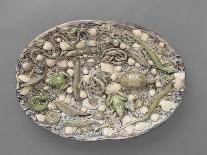 Large Oval Dish Moulded in Relief with a Grass Snake, Batrachians and Fish-Bernard Palissy-Giclee Print