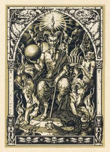 Satan Presides at the Sabbat Attended by Demons in Human or Animal Shapes by Bernard Zuber