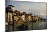 Bernardo Bellotto (1721-1780). The River Arno in Florence, 1742-Bernardo Bellotto-Mounted Giclee Print