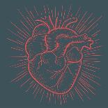 Heart on Red-Bernardo Ramonfaur-Art Print
