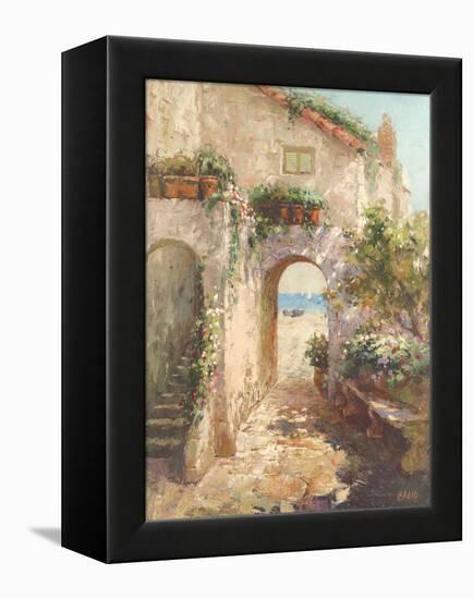 Bernazza Arch-Fabio-Framed Stretched Canvas