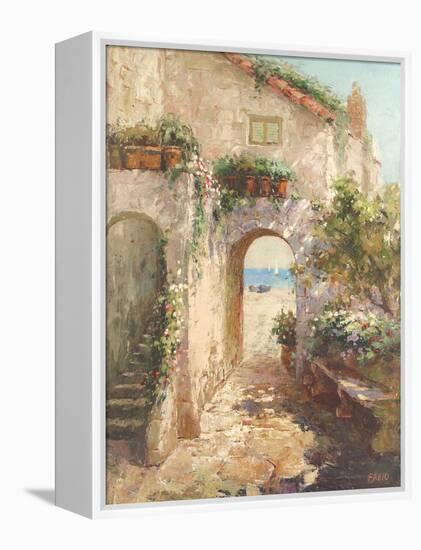 Bernazza Arch-Fabio-Framed Stretched Canvas