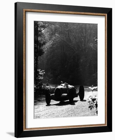 Bernd Rosemeyer Driving an Auto Union, Donington Grand Prix, 1937-null-Framed Photographic Print