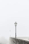 Citta di San Marino, Europe, street lamps in the fog,-Bernd Wittelsbach-Photographic Print