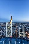 Frankfurt on the Main, Hesse, Germany, Europe, Skyline at Dusk with View of the Commerbank-Bernd Wittelsbach-Photographic Print