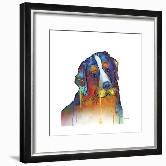 Bernese Mountain Dog-Marlene Watson-Framed Giclee Print