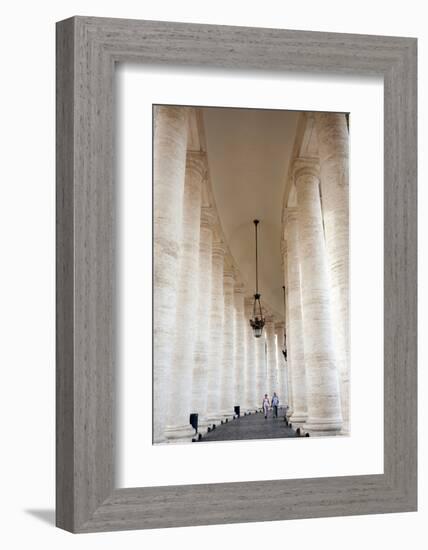 Bernini's 17th Century Colonnade, Lazio-Nico Tondini-Framed Photographic Print