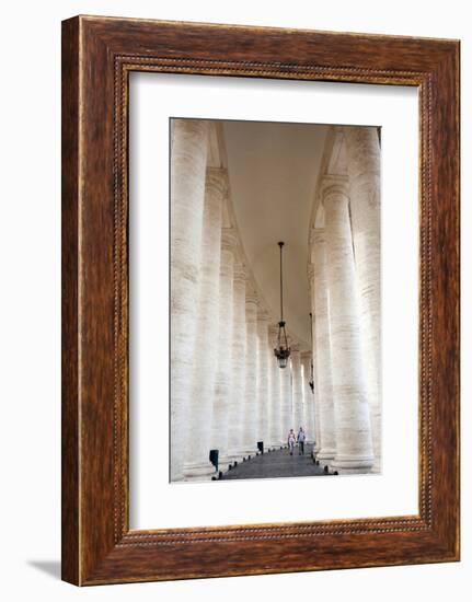 Bernini's 17th Century Colonnade, Lazio-Nico Tondini-Framed Photographic Print