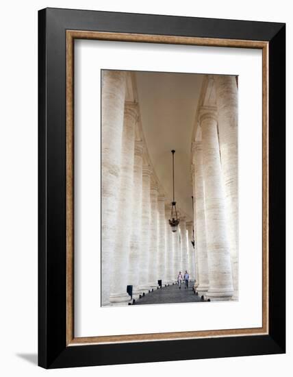 Bernini's 17th Century Colonnade, Lazio-Nico Tondini-Framed Photographic Print