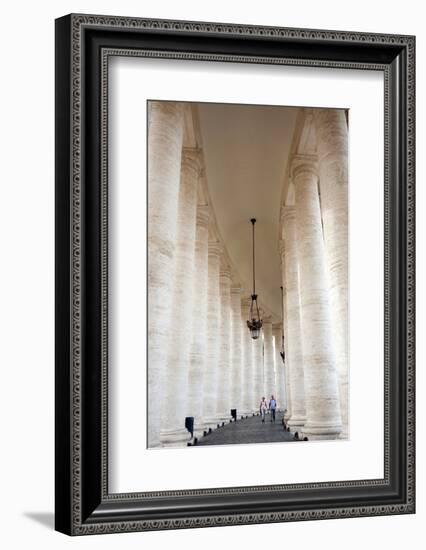 Bernini's 17th Century Colonnade, Lazio-Nico Tondini-Framed Photographic Print