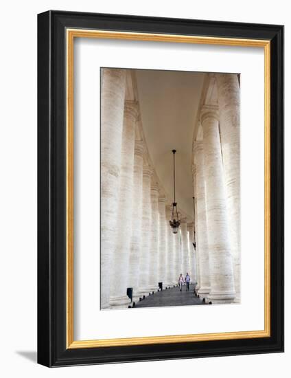 Bernini's 17th Century Colonnade, Lazio-Nico Tondini-Framed Photographic Print