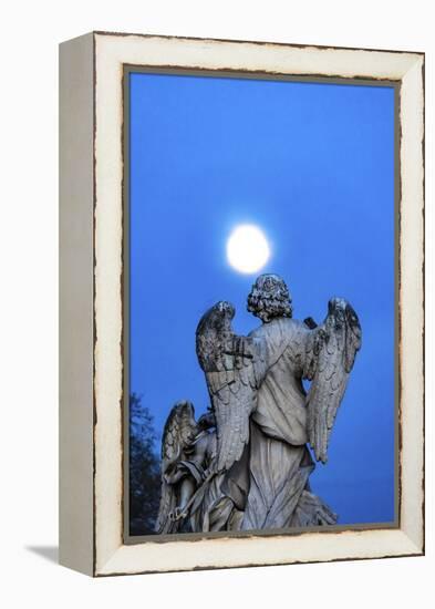 Bernini's Angel, Castel Ponte Sant Angelo, Rome, Italy.-William Perry-Framed Premier Image Canvas