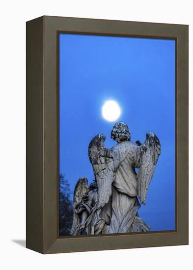 Bernini's Angel, Castel Ponte Sant Angelo, Rome, Italy.-William Perry-Framed Premier Image Canvas