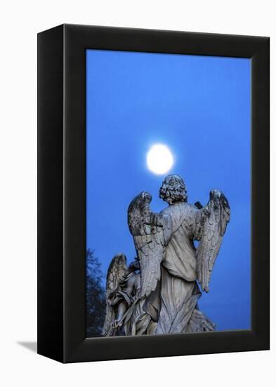 Bernini's Angel, Castel Ponte Sant Angelo, Rome, Italy.-William Perry-Framed Premier Image Canvas