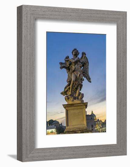 Bernini's Angel, Castel Ponte Sant Angelo Vatican, Rome, Italy.-William Perry-Framed Photographic Print