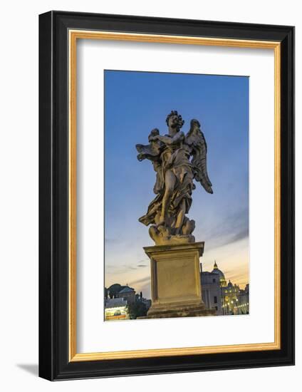 Bernini's Angel, Castel Ponte Sant Angelo Vatican, Rome, Italy.-William Perry-Framed Photographic Print