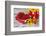 Berries, Blossoms, Red, Yellow, Enamel Dishes-Andrea Haase-Framed Photographic Print