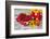 Berries, Blossoms, Red, Yellow, Enamel Dishes-Andrea Haase-Framed Photographic Print