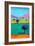 Berrow Down, 2021 (acrylic on paper)-Paul Powis-Framed Giclee Print