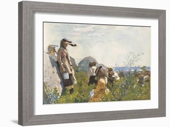 Berry Pickers, 1873-Winslow Homer-Framed Art Print