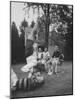 Berta de Fazio Eating Ice Cream from Reb Moore's Mouth in a Handstand-Joe Scherschel-Mounted Photographic Print