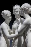 The Graces and Cupid, Detail of the Embrace, and Faces and Gazes, 1820-22 (Carrara Marble)-Bertel Thorvaldsen-Framed Giclee Print
