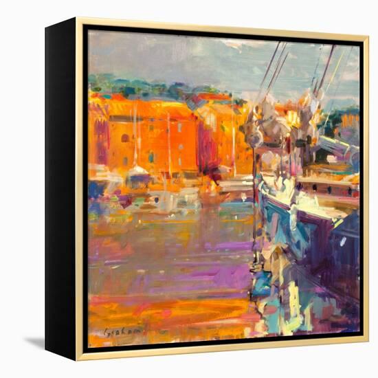 Berth at Saint-Tropez, 2021 (Oil on Canvas)-Peter Graham-Framed Premier Image Canvas