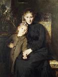 A Mother and Daughter in an Interior-Bertha Wegmann-Giclee Print