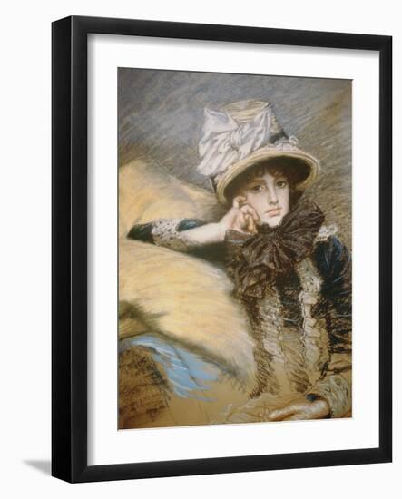 Berthe, 1882-3 (Pastel on Paper)-James Jacques Joseph Tissot-Framed Giclee Print