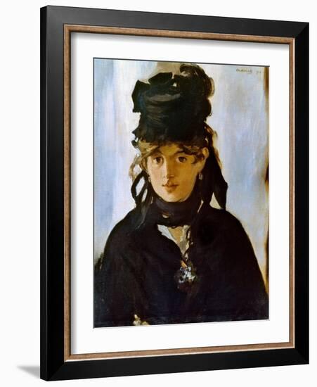 Berthe Morisot (1841-1895)-Edouard Manet-Framed Giclee Print