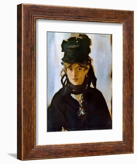 Berthe Morisot (1841-1895)-Edouard Manet-Framed Giclee Print