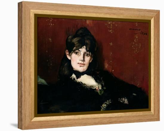 Berthe Morisot (1841-95) Reclining, 1873-Edouard Manet-Framed Premier Image Canvas