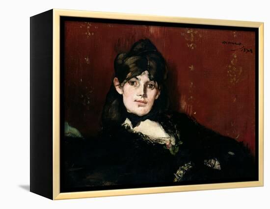 Berthe Morisot (1841-95) Reclining, 1873-Edouard Manet-Framed Premier Image Canvas