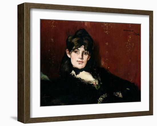 Berthe Morisot (1841-95) Reclining, 1873-Edouard Manet-Framed Giclee Print