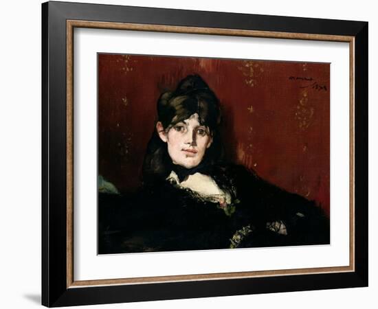 Berthe Morisot (1841-95) Reclining, 1873-Edouard Manet-Framed Giclee Print