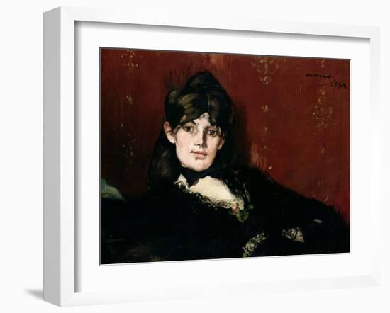 Berthe Morisot (1841-95) Reclining, 1873-Edouard Manet-Framed Giclee Print