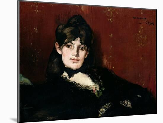 Berthe Morisot (1841-95) Reclining, 1873-Edouard Manet-Mounted Giclee Print