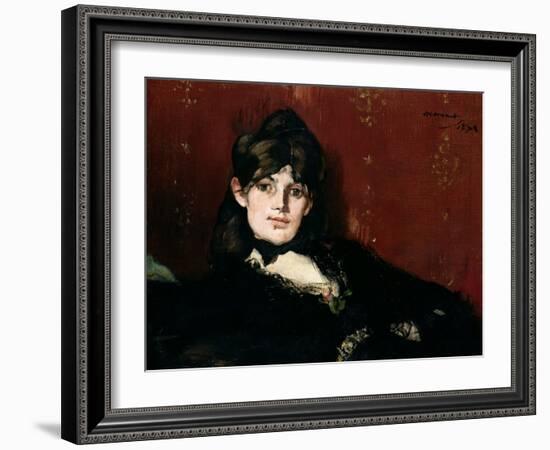 Berthe Morisot (1841-95) Reclining, 1873-Edouard Manet-Framed Giclee Print