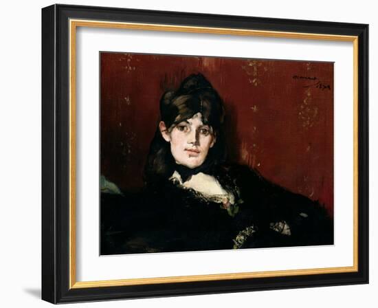 Berthe Morisot (1841-95) Reclining, 1873-Edouard Manet-Framed Giclee Print