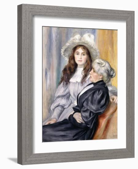 Berthe Morisot and Her Daughter, Julie Manet, 1894-Pierre-Auguste Renoir-Framed Giclee Print