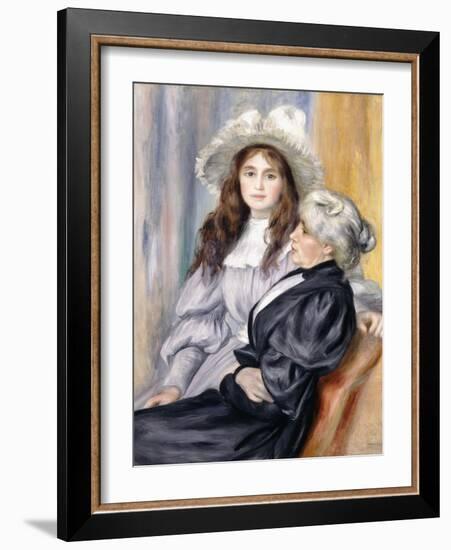 Berthe Morisot and Her Daughter, Julie Manet, 1894-Pierre-Auguste Renoir-Framed Giclee Print